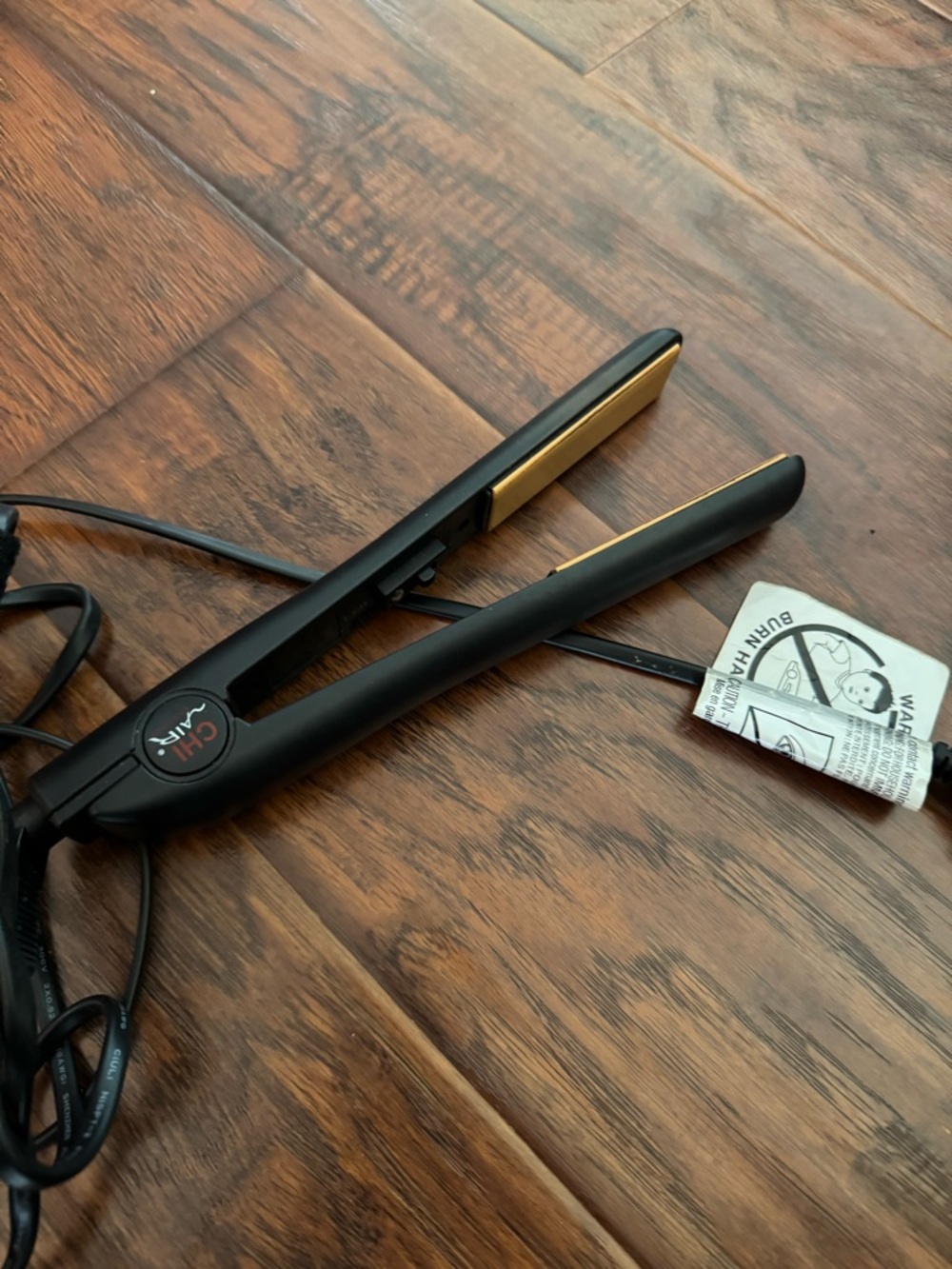 CHI Black and Gold Flat Iron Hair Straightener